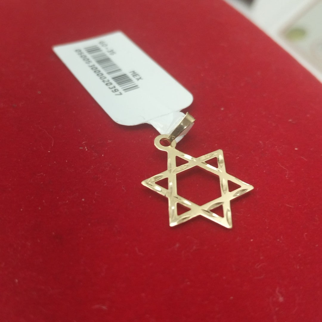 DIJE TEJIDO ESTRELLA DE DAVID 14K 0.5 GR (NUEVO)