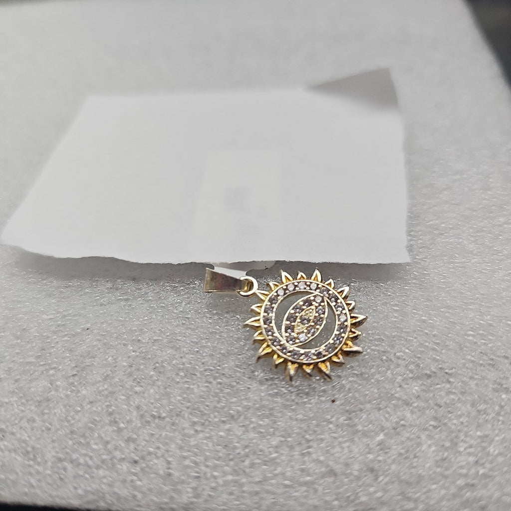 DIJE OJO MAGICO CON CIRCONIAS PLATA .925 2 GR (NUEVO)