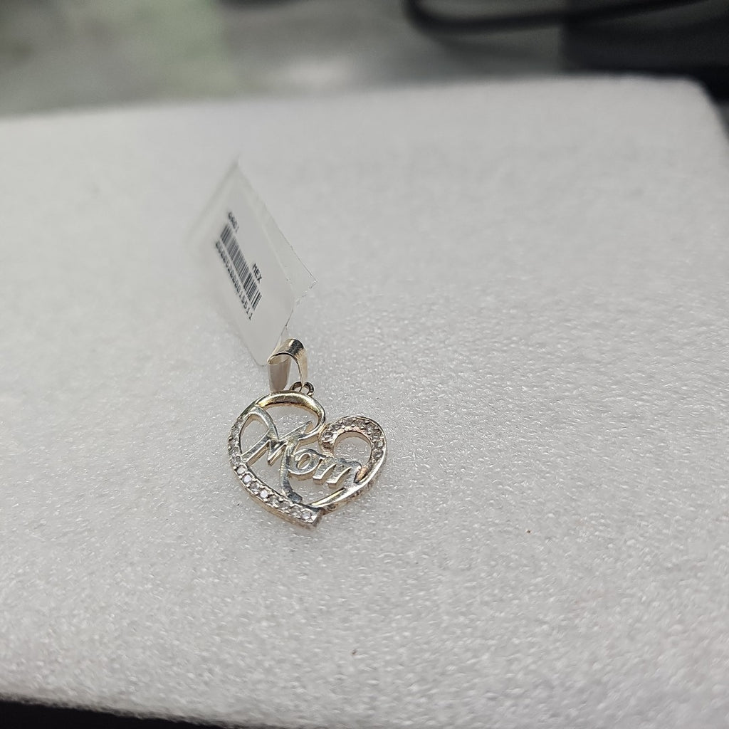 DIJE CORAZON C/CIRCONIAS PLATA .925 2.9 GR (NUEVO)