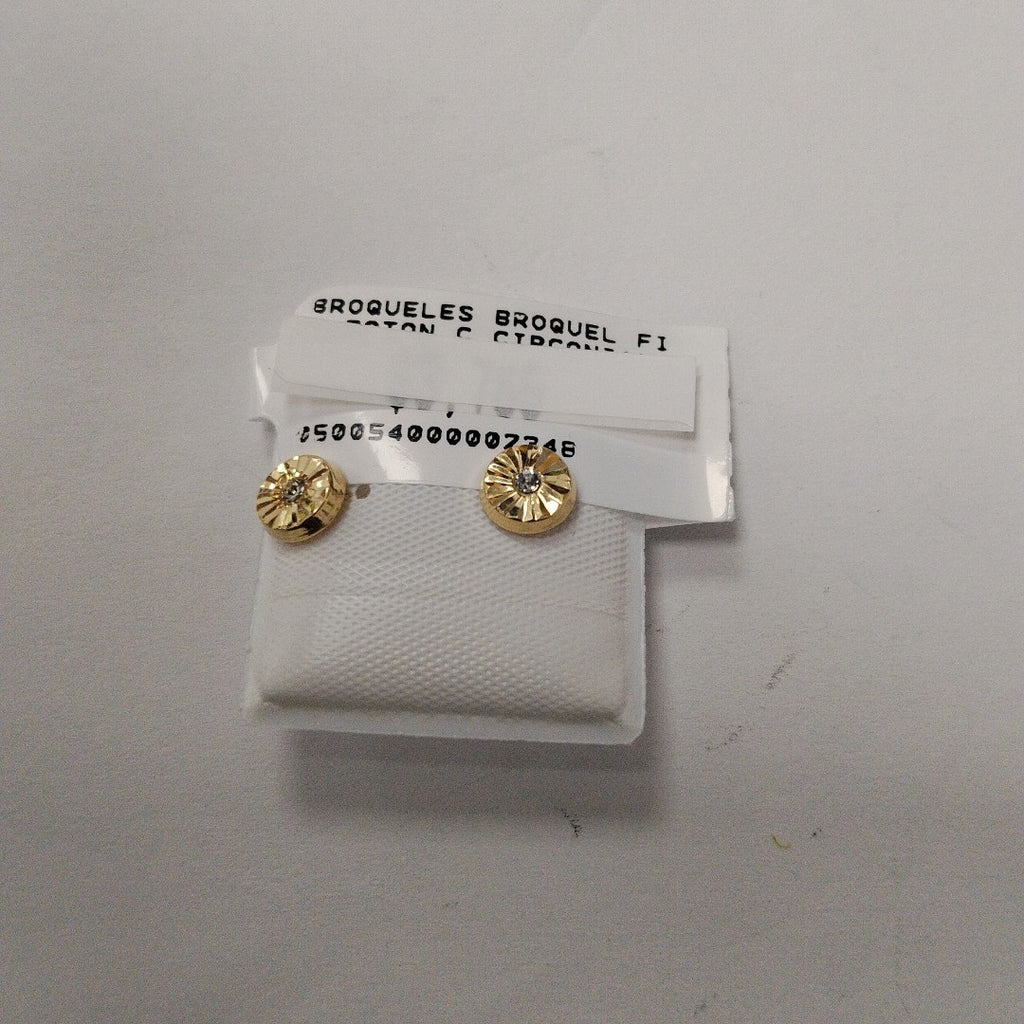BROQUELES BROQUEL FIG BOTON C CIRCONIA 14K 0.2916 GR (NUEVO)