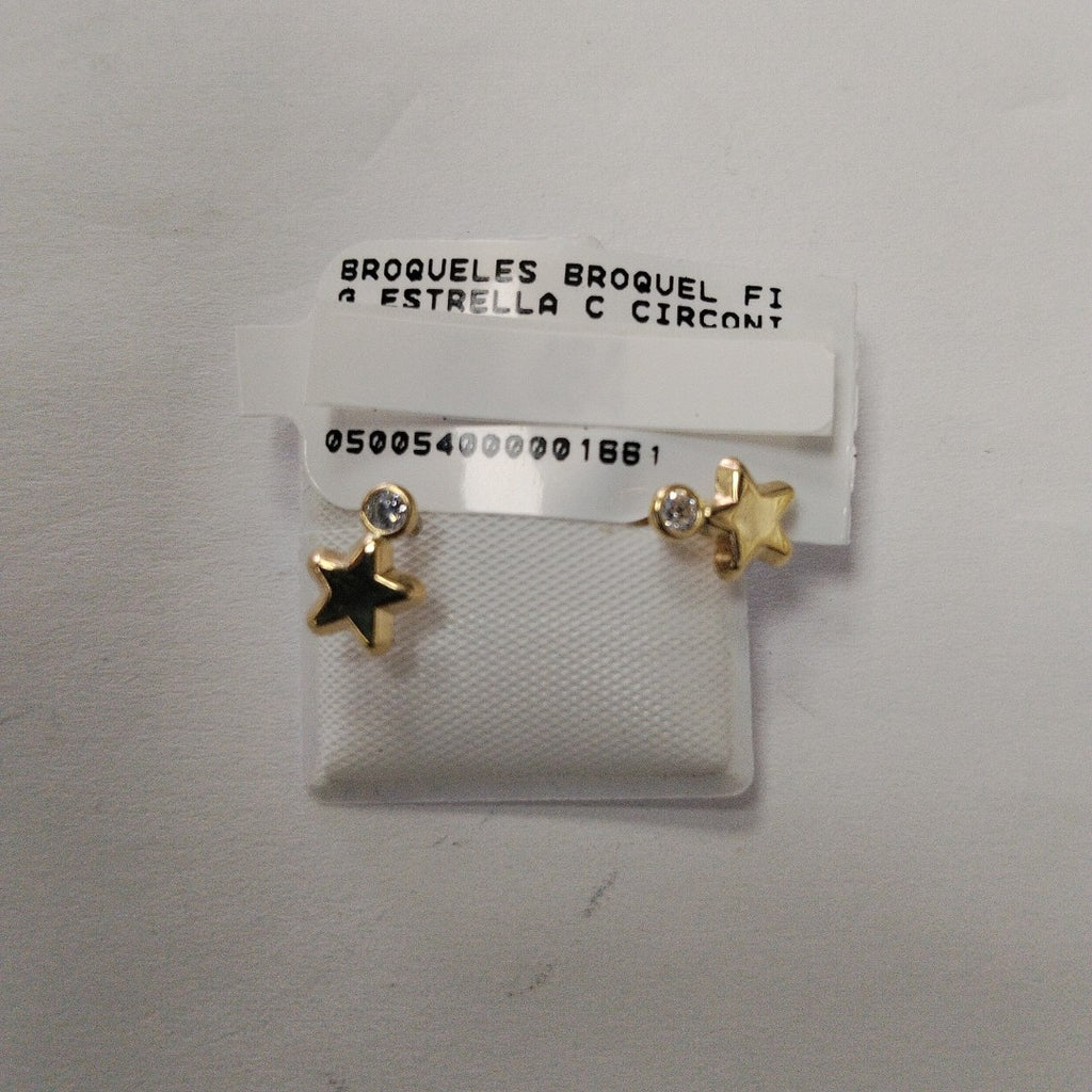 BROQUELES BROQUEL FIG ESTRELLA C CIRCONIA 14K 0.2603 GR (NUEVO)