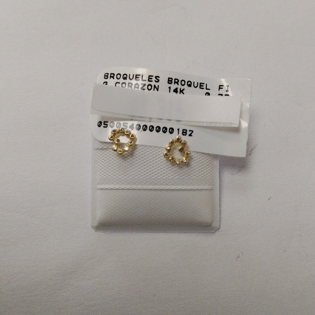 BROQUELES BROQUEL FIG CORAZON 14K 0.23 GR (NUEVO)