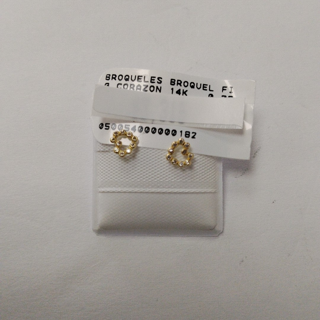 BROQUELES BROQUEL FIG CORAZON 14K 0.23 GR (NUEVO)