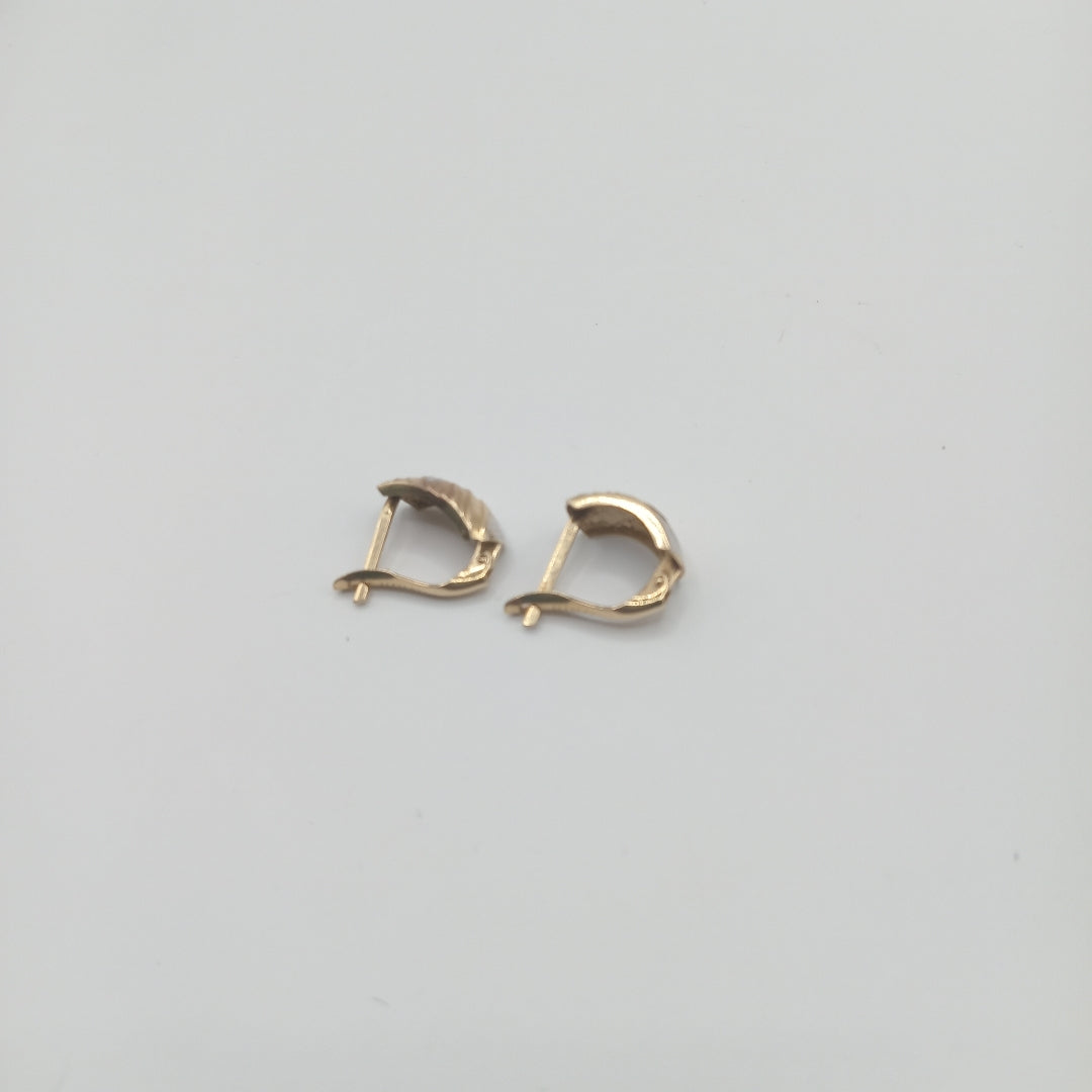 ARETES PAR ORO,RODIADO 14 K 1,80 GRMS (SEMINUEVO)