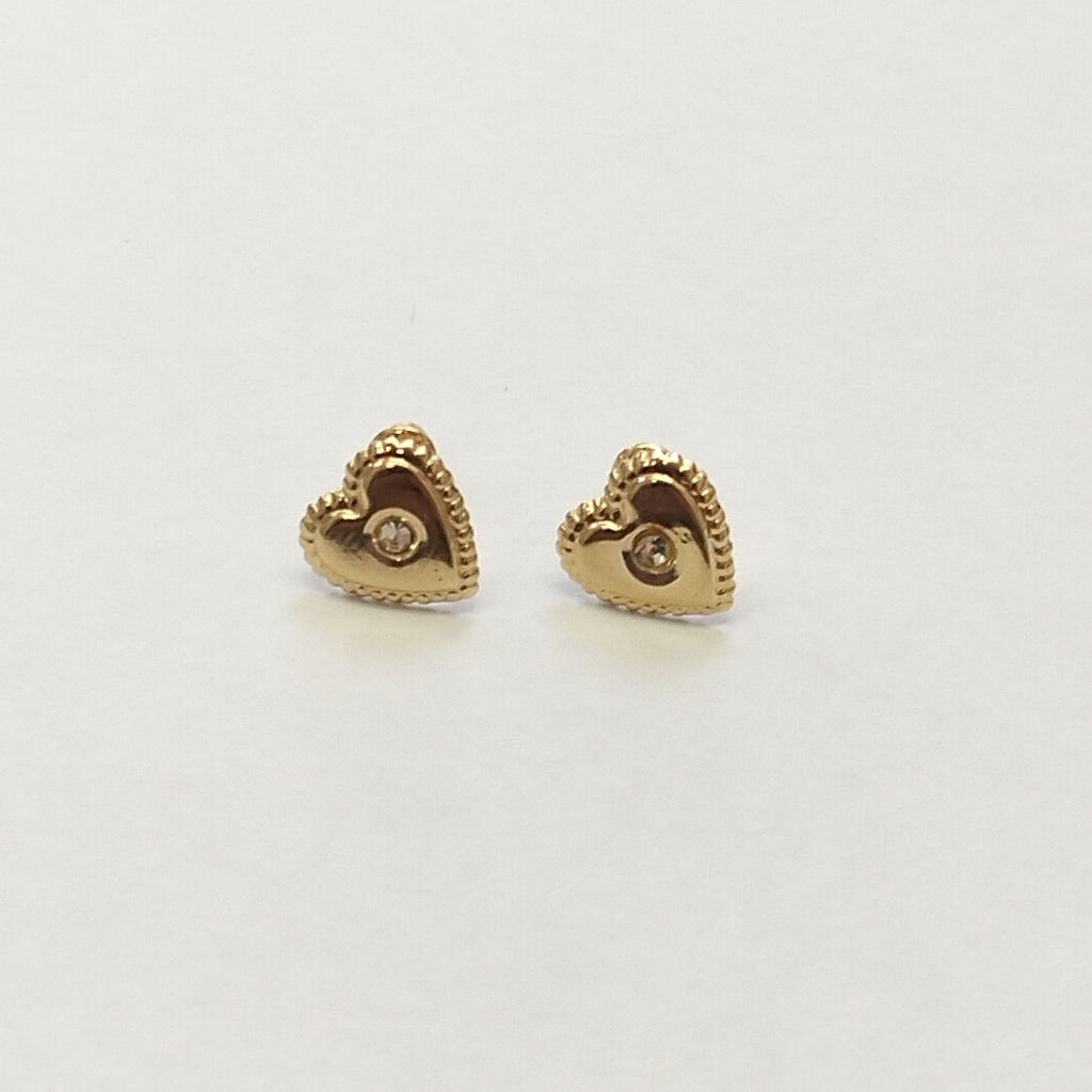 BROQUELES BROQUEL FIG CORAZON C CIRCONIA 14K 0.2614 GR (NUEVO)