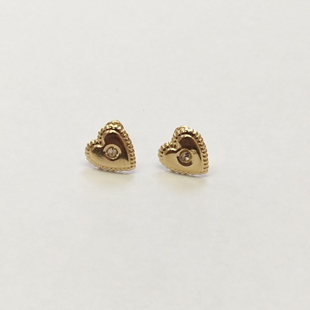 BROQUELES BROQUEL FIG CORAZON C CIRCONIA 14K 0.2614 GR (NUEVO)