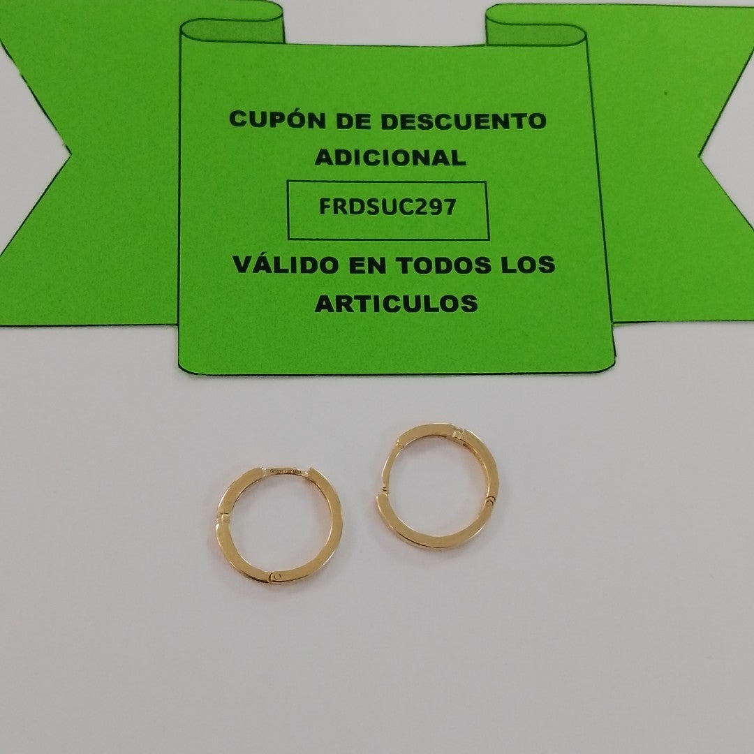 ARETES ARRACADAS C CIRCONIAS 14K 2.3 GR (NUEVO)