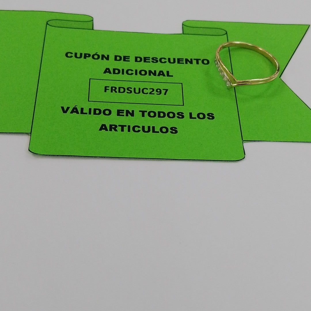 ANILLOS CON CIRCONIAS 14K TALLA 9 1.2 GR (NUEVO)