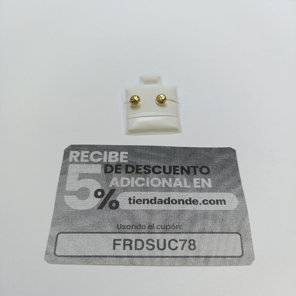 BROQUELES BROQUEL FIG BALON DE FUTBOL 14K 0.2387 GR (NUEVO)