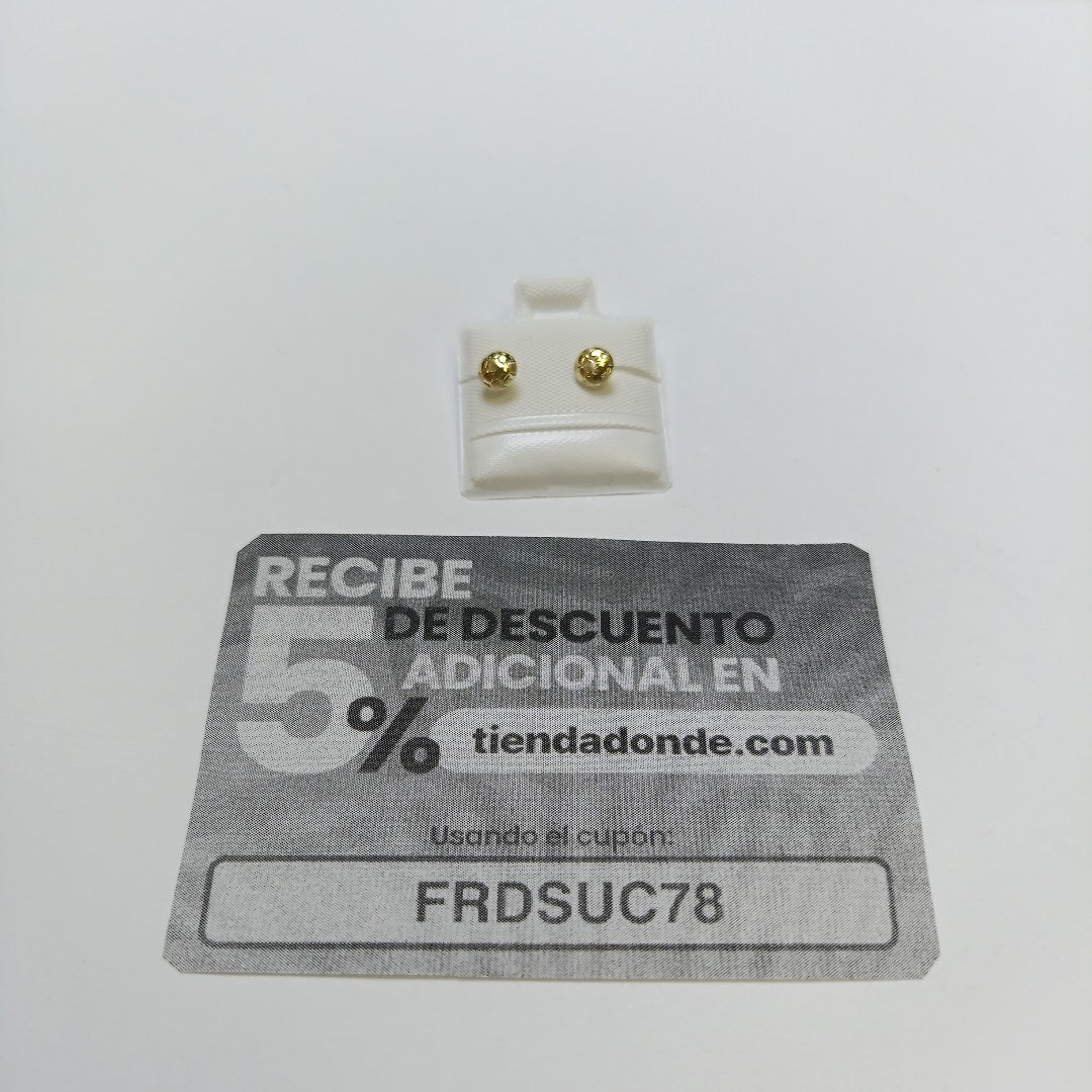 BROQUELES BROQUEL FIG BALON DE FUTBOL 14K 0.2387 GR (NUEVO)