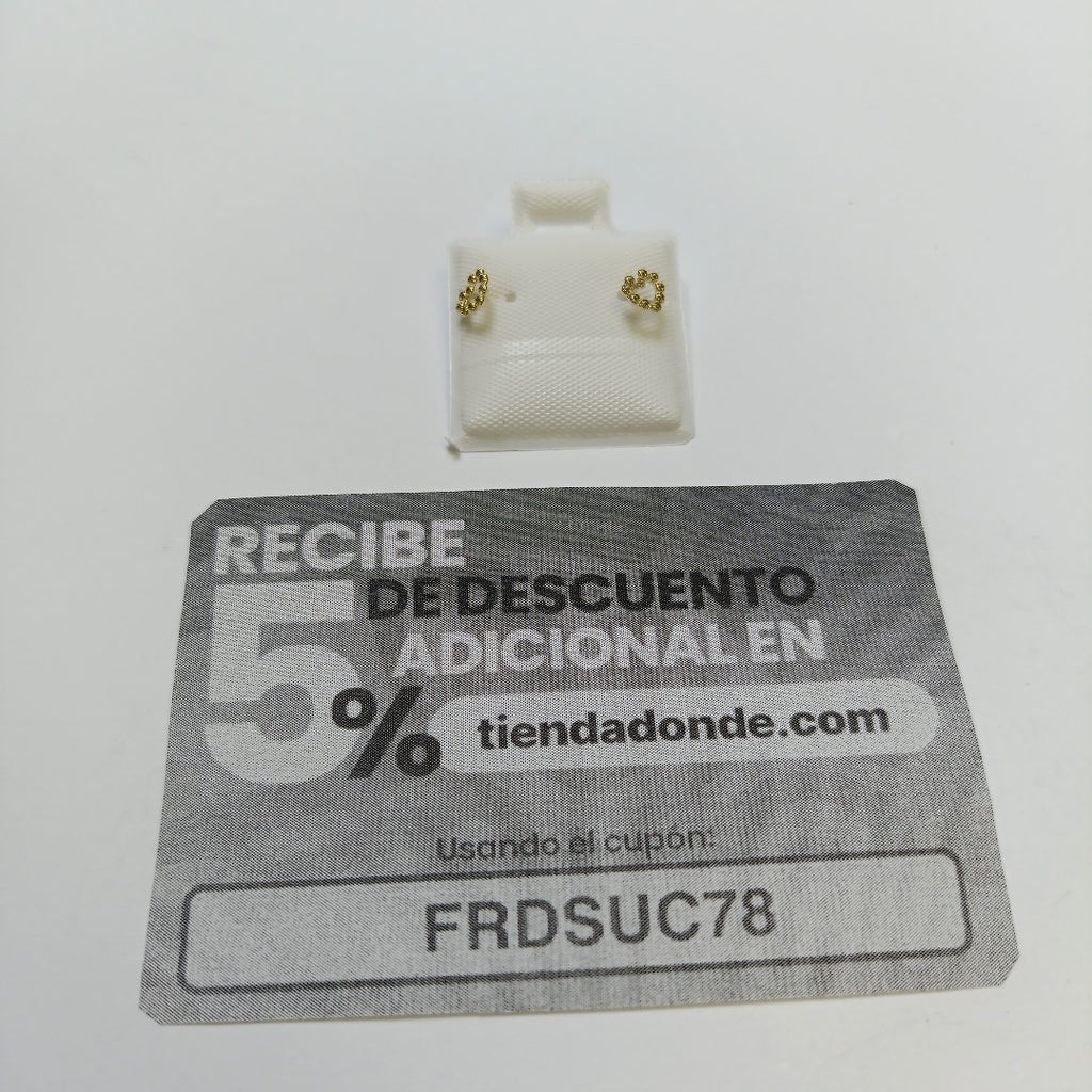 BROQUELES BROQUEL FIG CORAZON 14K 0.23 GR (NUEVO)