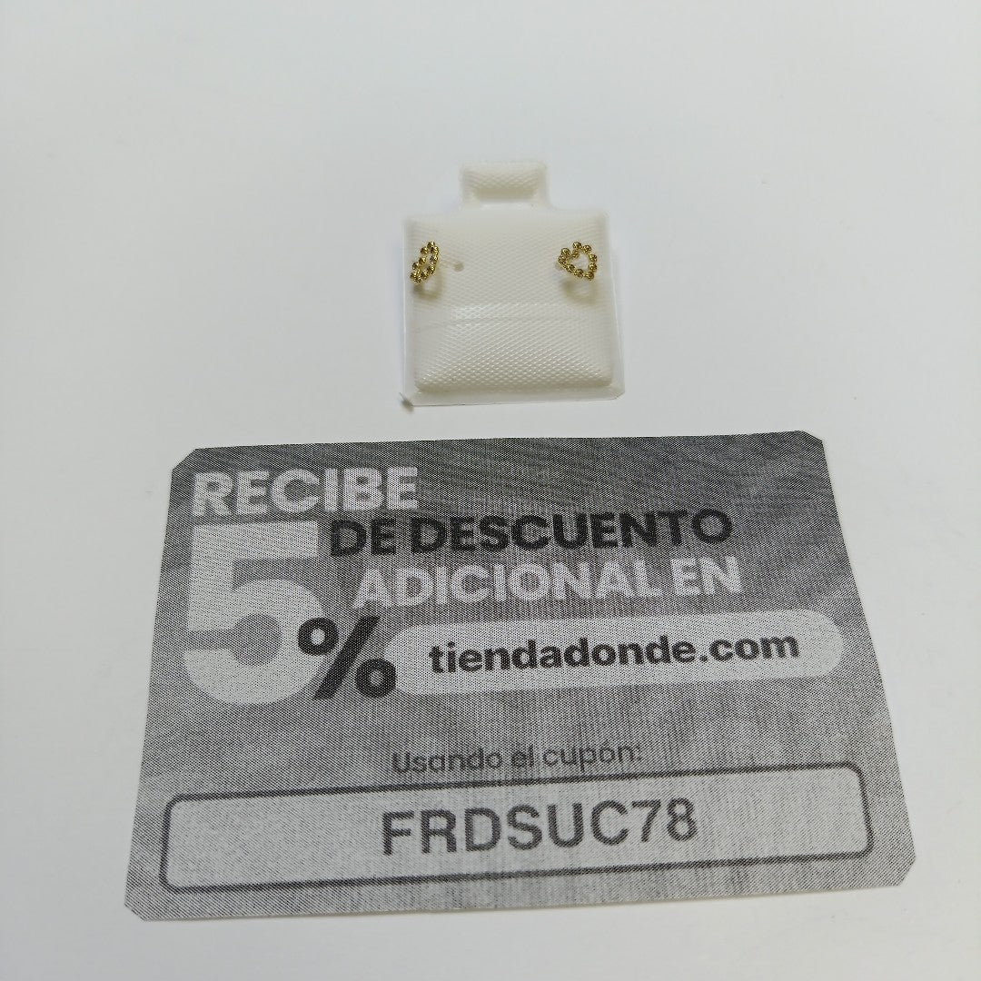 BROQUELES BROQUEL FIG CORAZON 14K 0.23 GR (NUEVO)