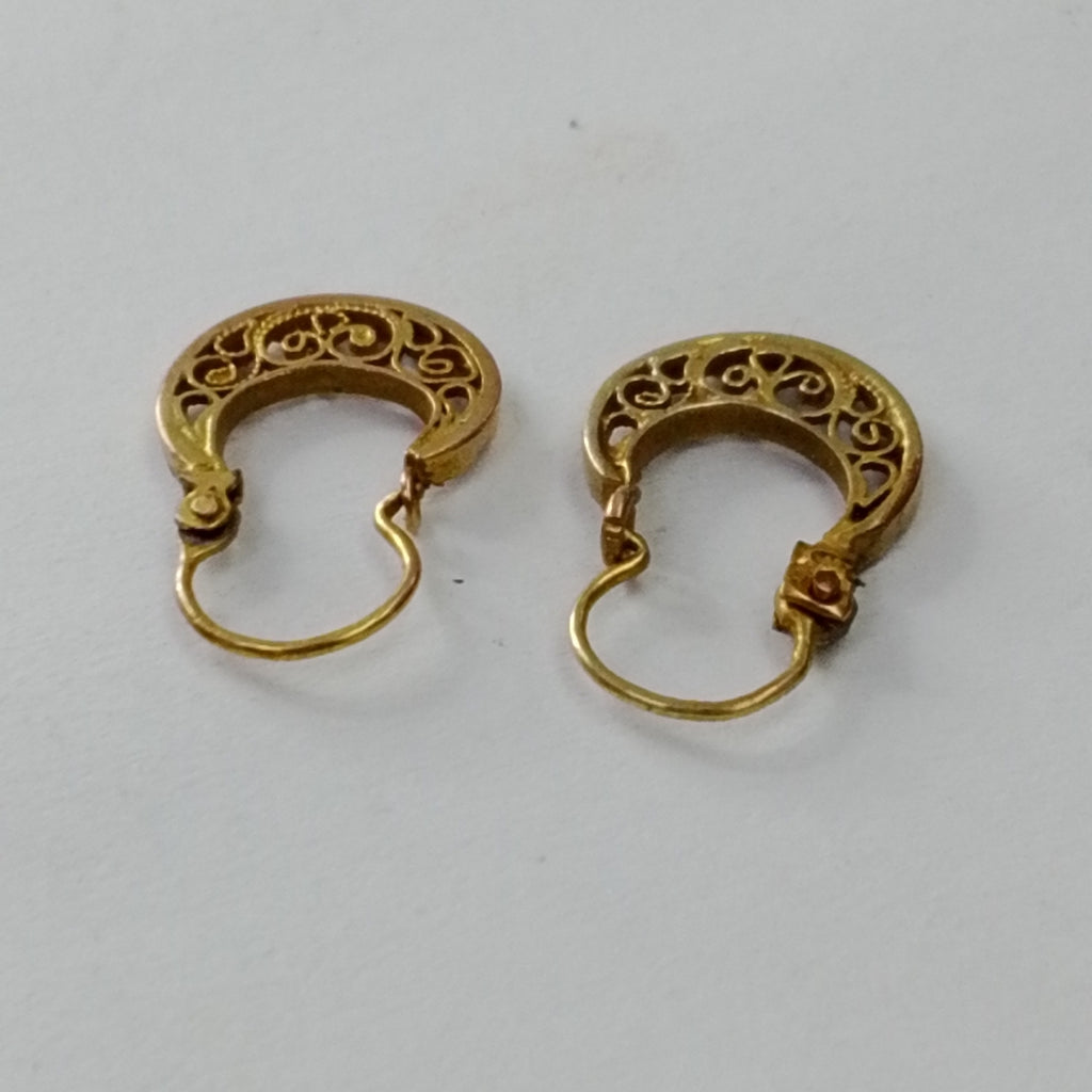 ARETES PAR ORO 8 K 1,00 GRMS (SEMINUEVO)