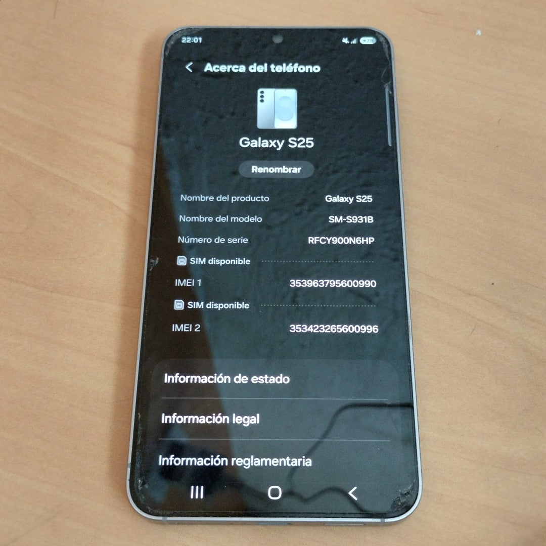 CELULAR SAMSUNG GALAXY S25 SM-S931B (2025) 256 GB 12 GB RAM (SEMINUEVO)