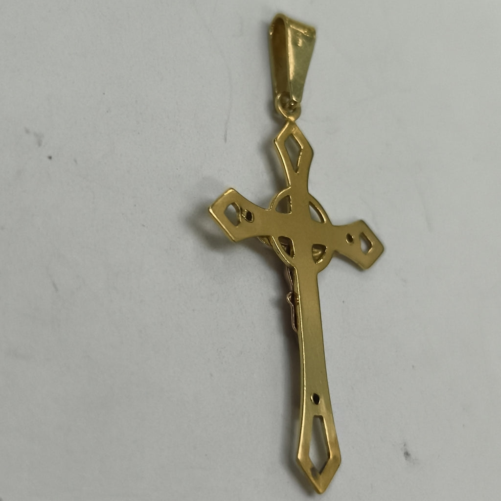 CRUCIFIJO ORO COMBINADO 14 K 1.4 GRMS (SEMINUEVO)