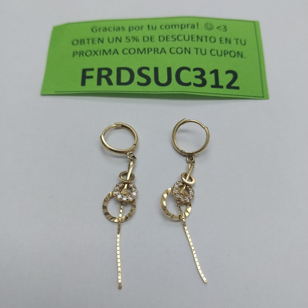 ARRACADAS PAR ORO 14 K 2.3 GRMS (SEMINUEVO)