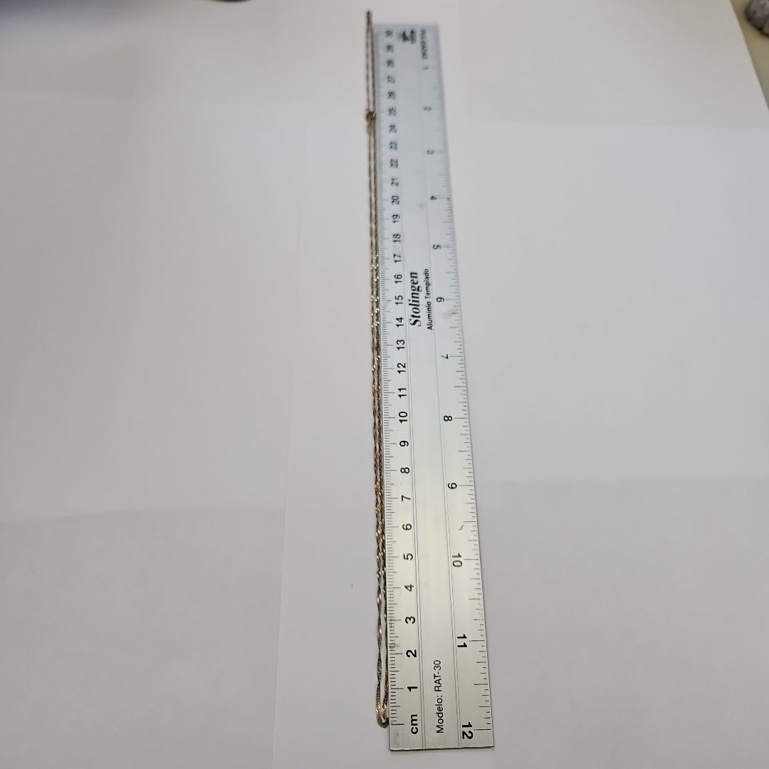 CADENA ORO, ORO COMBINADO 10 K 1.9 GRMS (SEMINUEVO)