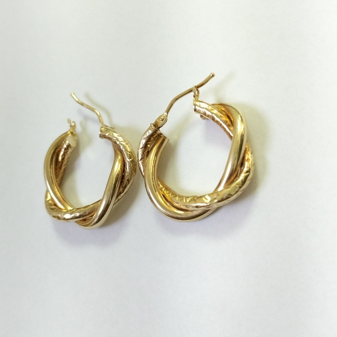 ARRACADAS PAR ORO 14 K 1.8 GRMS (SEMINUEVO)