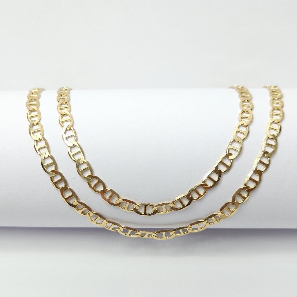 CADENAS TEJIDO MARINERA ORO 14K 50 CM 7.5 GR (NUEVO)
