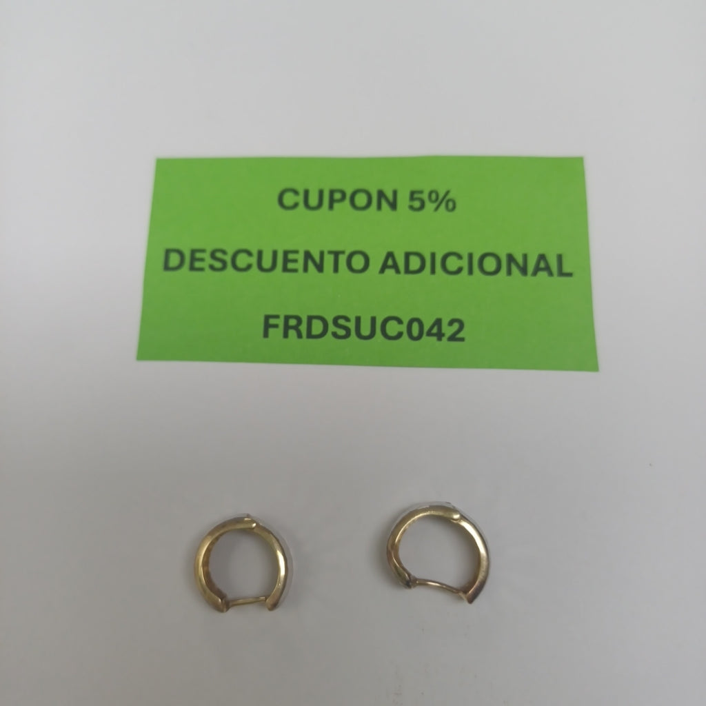 ARRACADAS PAR ORO 14 K 1 GRMS (SEMINUEVO)