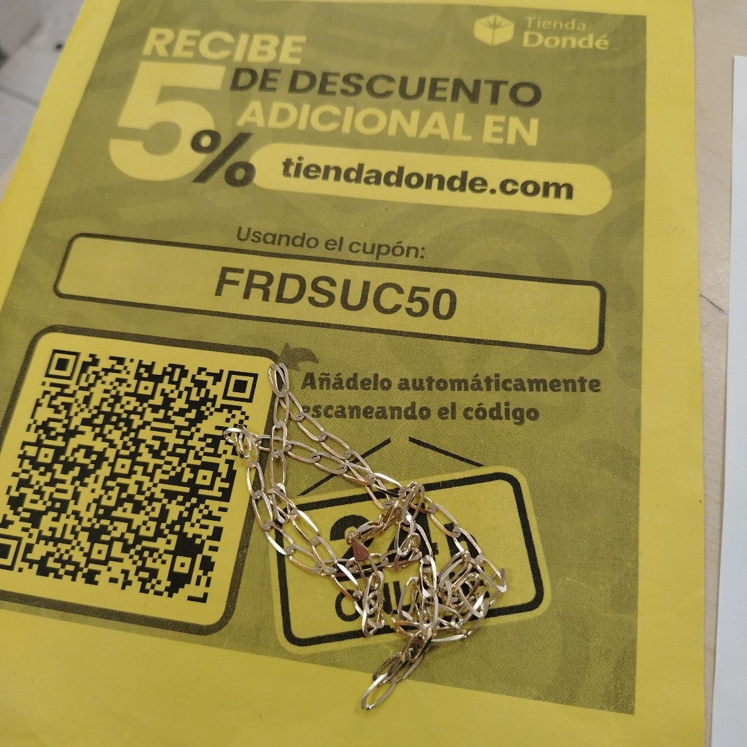 CADENA ESLABON 14K 60 CM 11.8 GR (NUEVO)