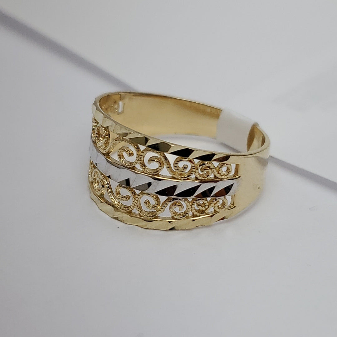 ANILLOS TIPO FILIGRANA 14K TALLA 8.5 3 GR (NUEVO)