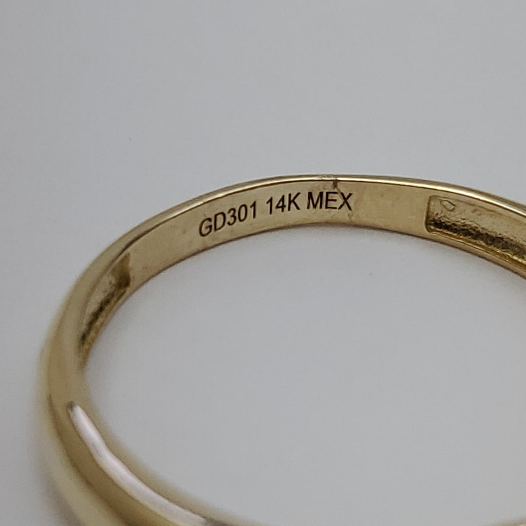 ANILLO ANILLITO C CIRCONIAS 14K 9 TALLA 2.4 GR (NUEVO)