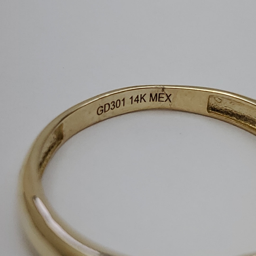 ANILLO ANILLITO C CIRCONIAS 14K 9 TALLA 2.4 GR (NUEVO)
