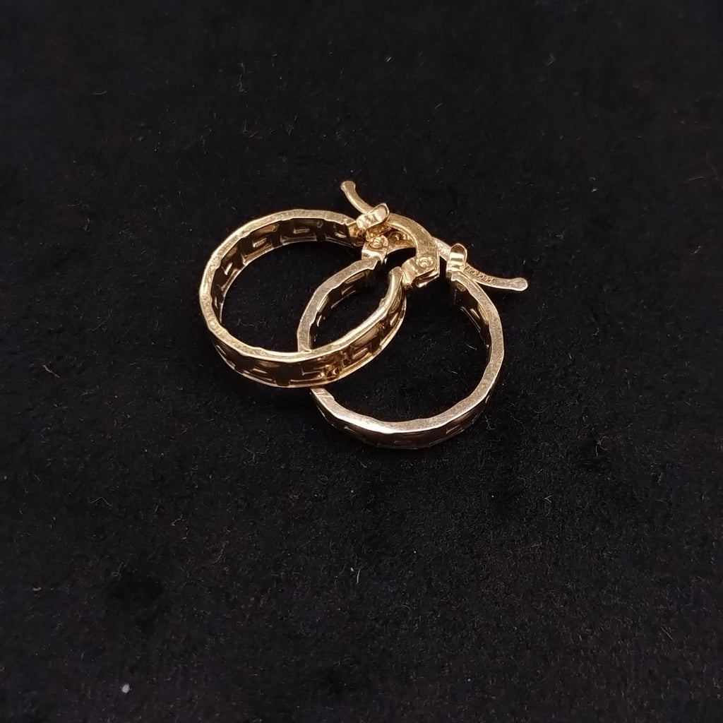 ARETES ARRACADAS FIG GRECAS 14K 1.8 GR (NUEVO)