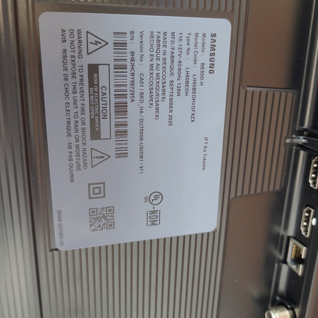 PANTALLA SAMSUNG BE50D-H (2025) 50" LED 4K (SEMINUEVO)