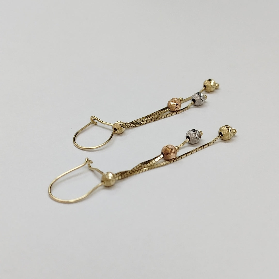 ARETES PAR ORO COMBINADO 10 K 1,40 GRMS (SEMINUEVO)