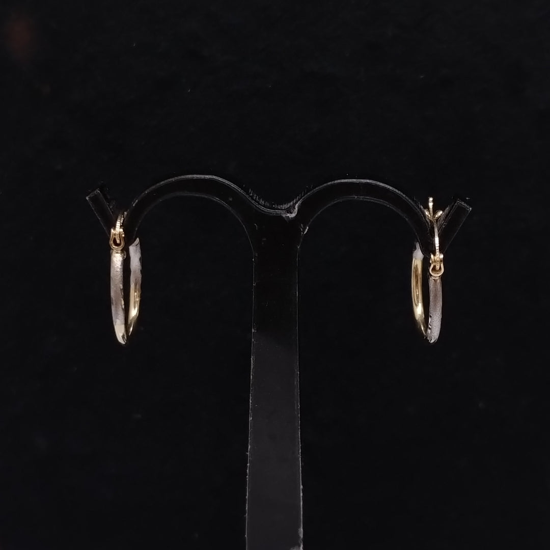 ARETES ARRACADAS COMBINADAS 14K 1.2 GR (NUEVO)