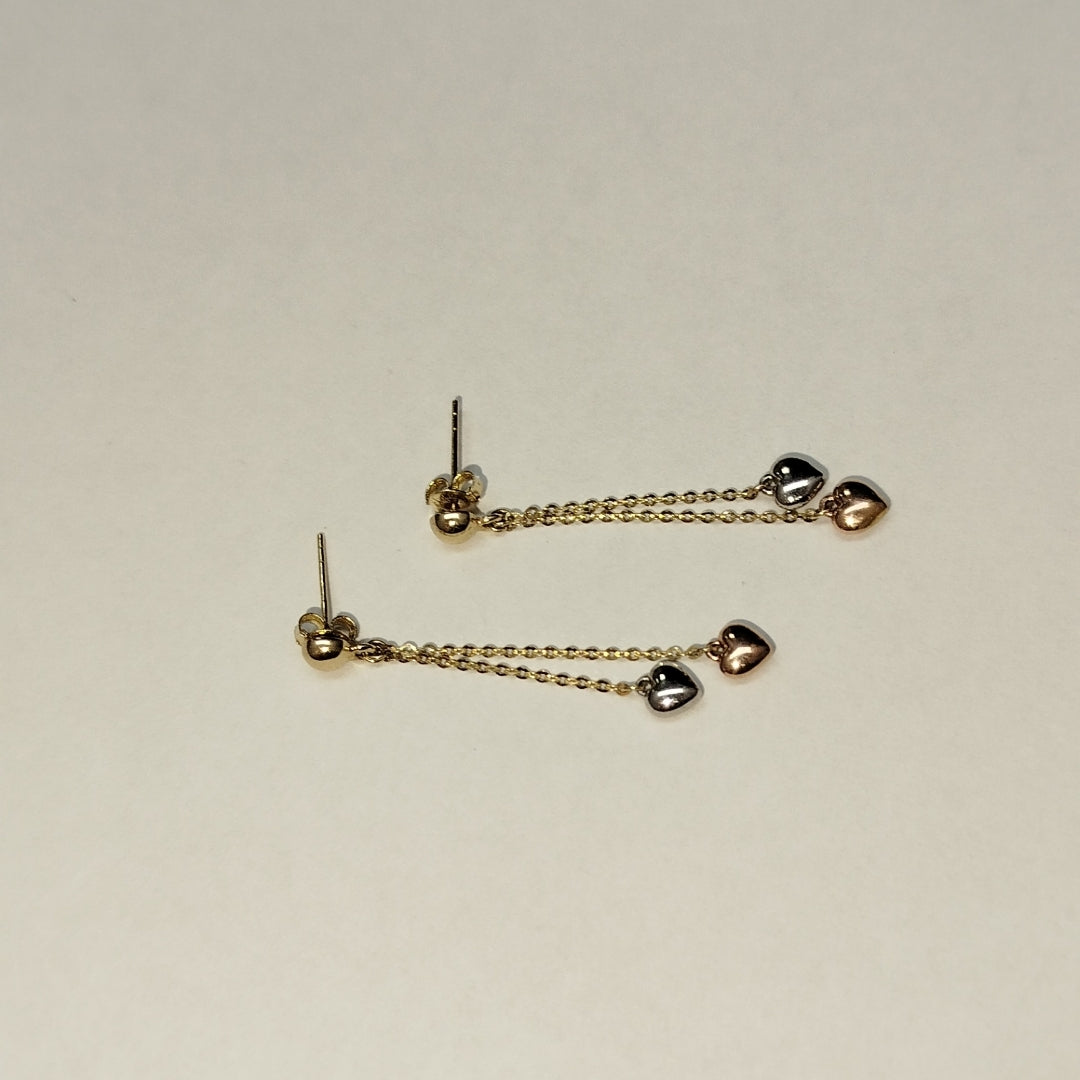 BROQUELES PAR ORO COMBINADO 14 K 2,10 GRMS (SEMINUEVO)