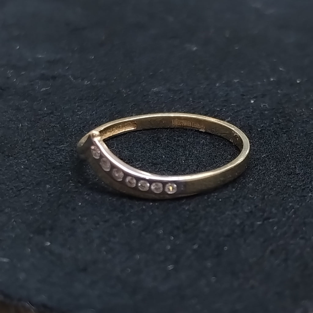 ANILLOS CON CIRCONIAS 14K TALLA 7 1 GR (NUEVO)