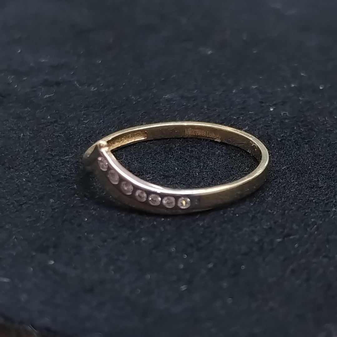 ANILLOS CON CIRCONIAS 14K TALLA 7 1 GR (NUEVO)
