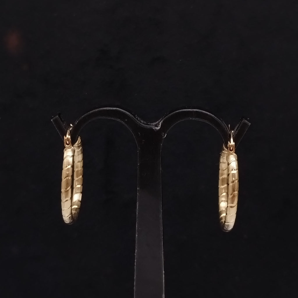 ARETES ARRACADAS LABRADAS 14K 3.3 GR (NUEVO)