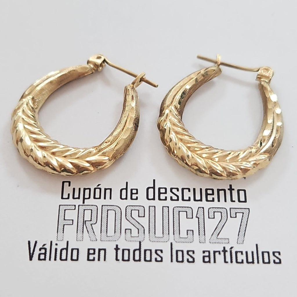 ARRACADAS PAR ORO 10 K 1.7 GRMS (SEMINUEVO)