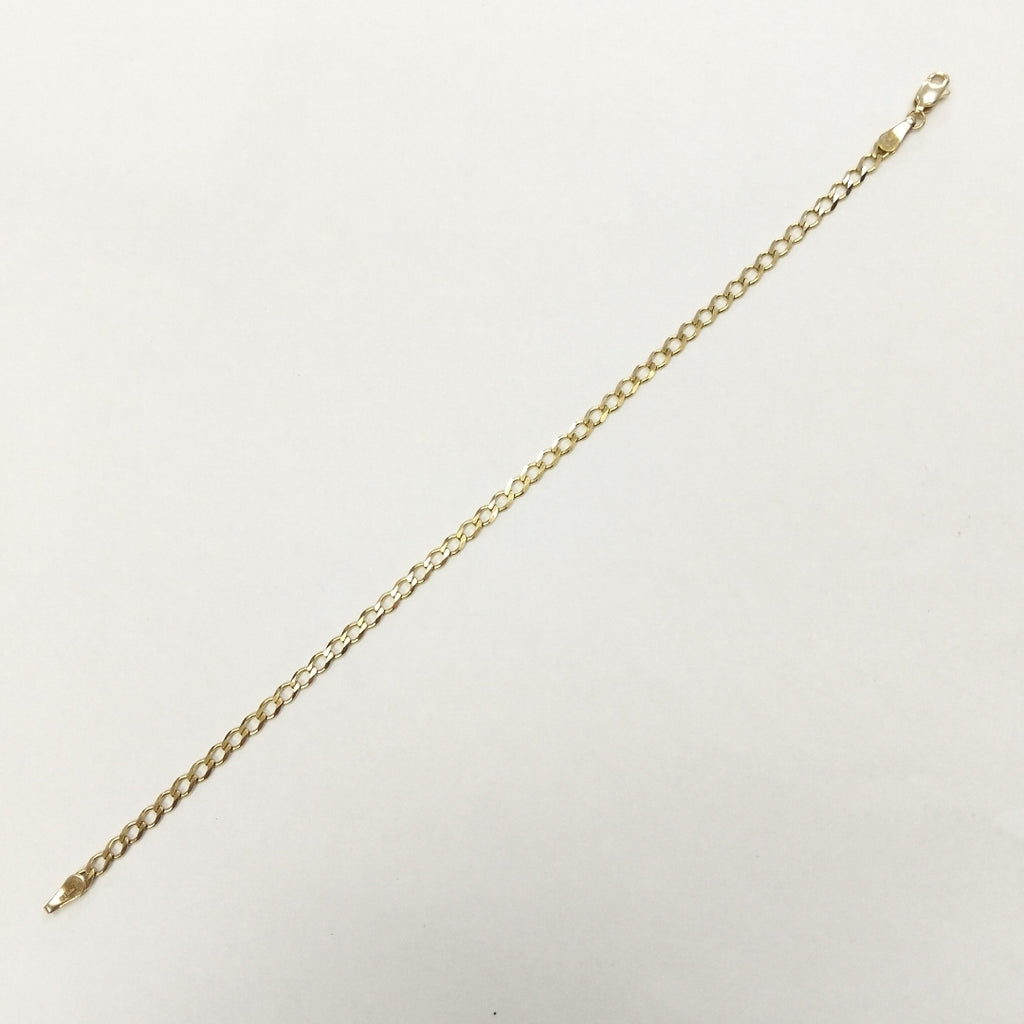 PULSERA TEJIDO BARBADA 14K 21 CM 3.8 GR (NUEVO)