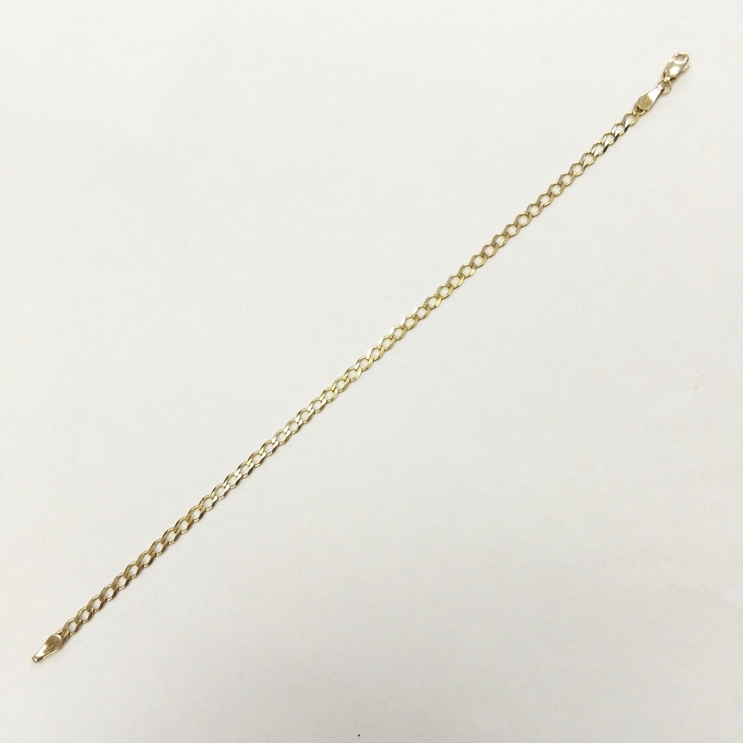 PULSERA TEJIDO BARBADA 14K 21 CM 3.8 GR (NUEVO)