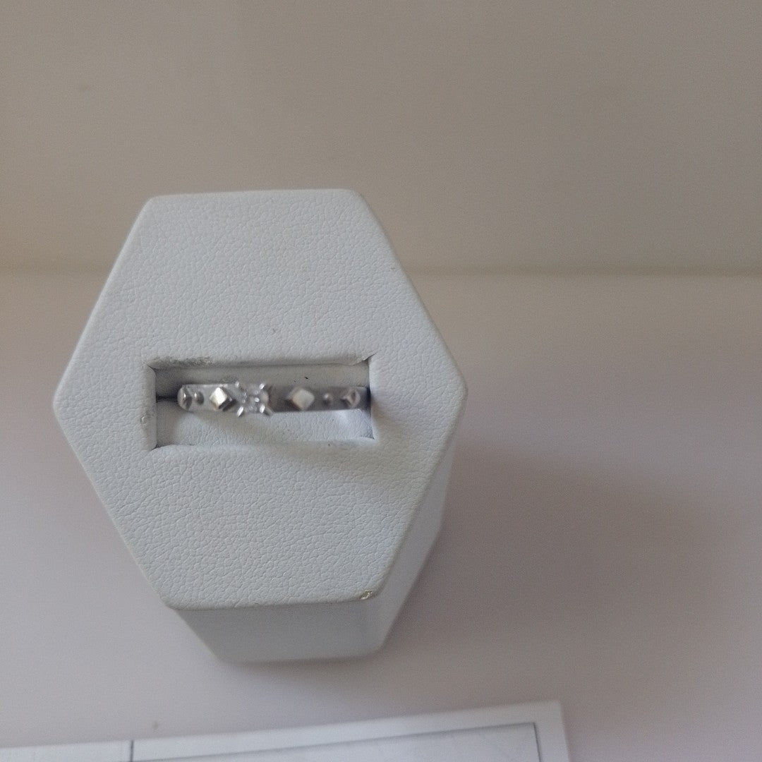 SOLITARIO ORO,ORO PLATINO 14 K 3,00 GRMS (SEMINUEVO)