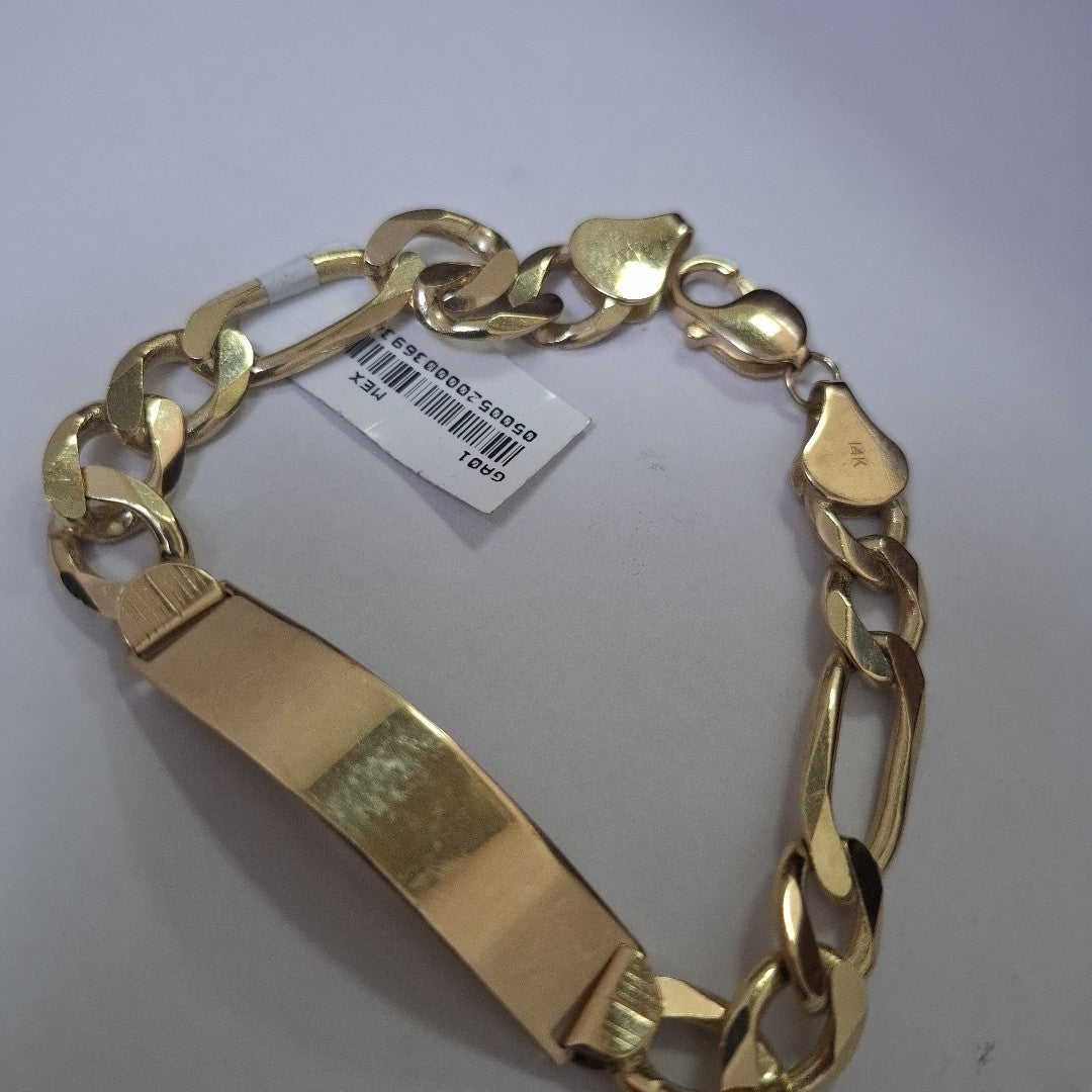 PULSERA ESCLAVA 3X1 14K 21 CM 29.4 GR (NUEVO)