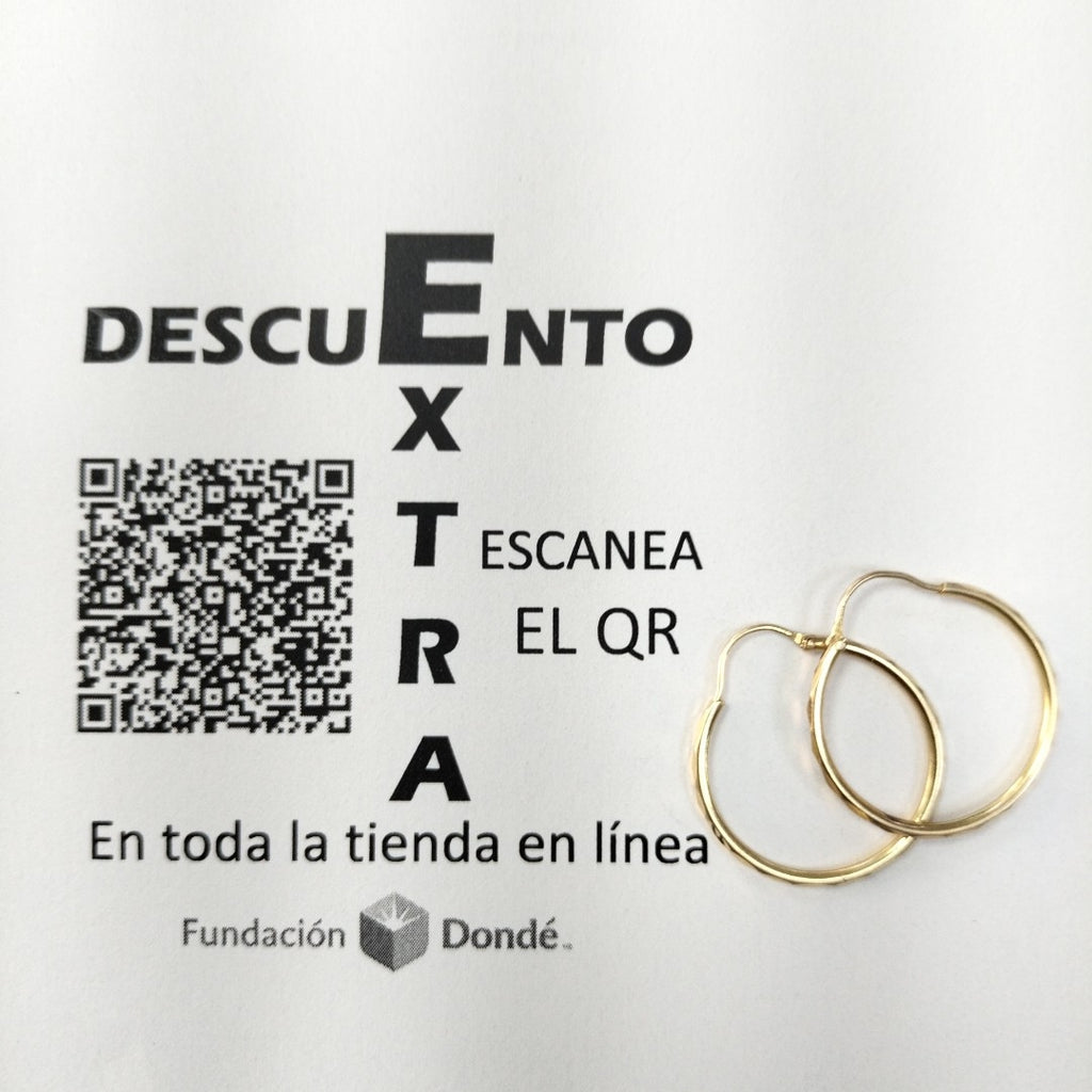 ARRACADAS PAR ORO 14 K 1.7 GRMS (SEMINUEVO)