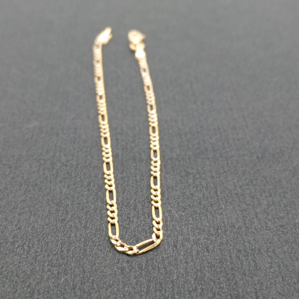 PULSERA 3X1 DIAMANTADA 14K 18 CM 1.5 GR (NUEVO)