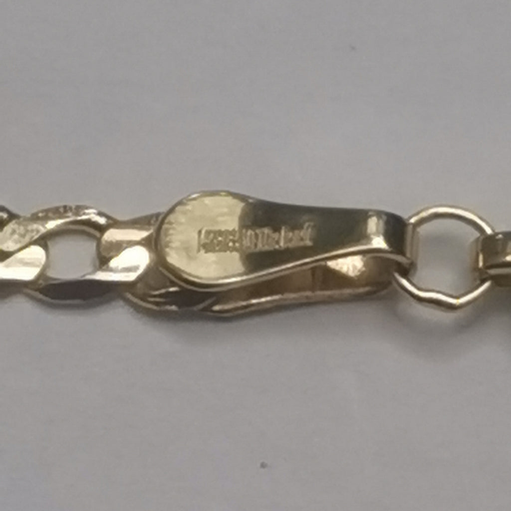 PULSERA TEJIDO BARBADA 14K 18 CM 3.2 GR (NUEVO)