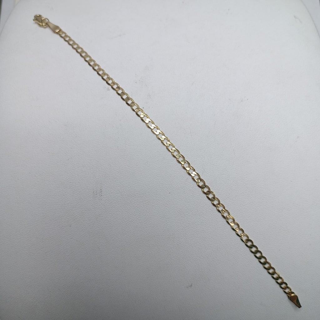 PULSERA TEJIDO BARBADA 14K 18 CM 3.2 GR (NUEVO)