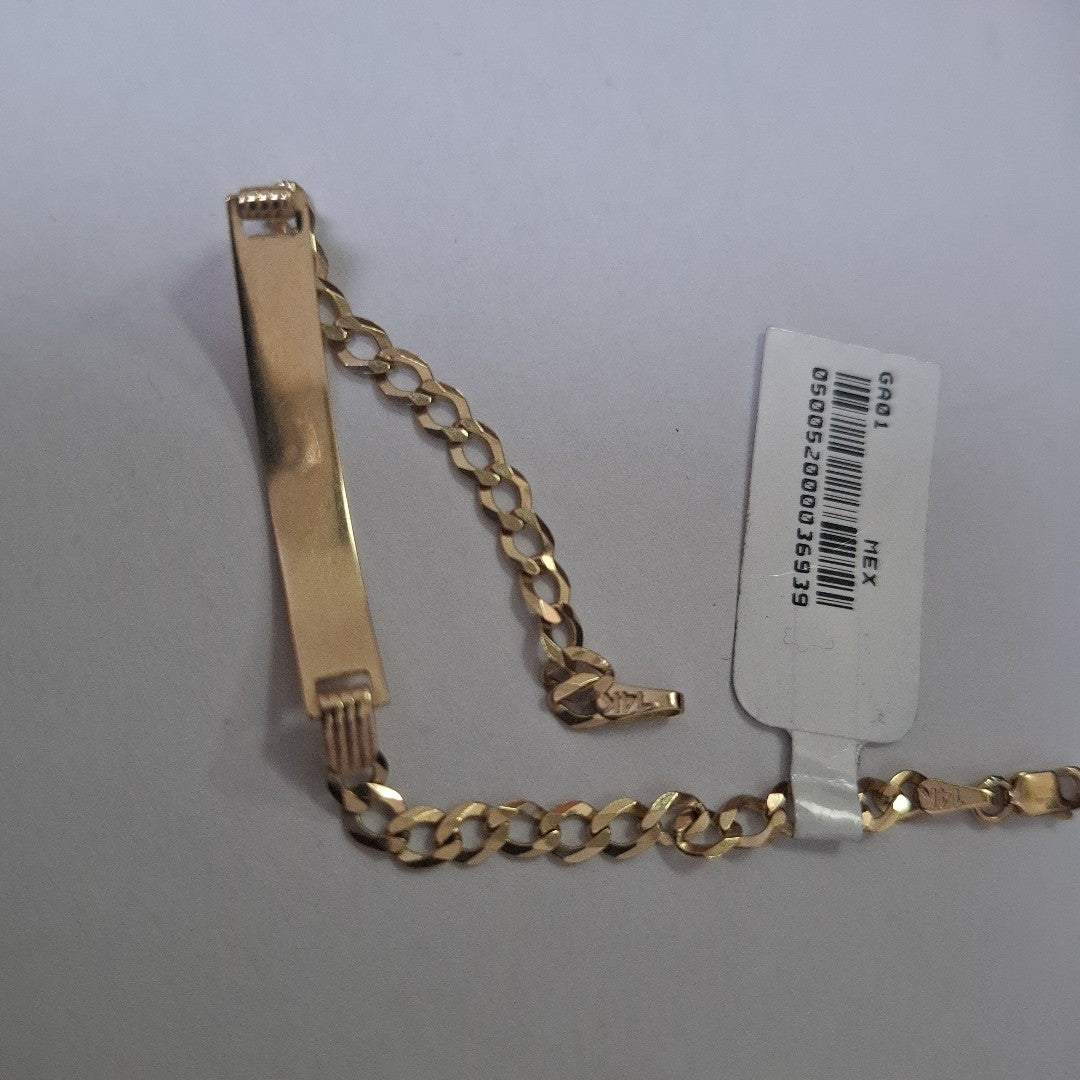 PULSERA ESCLAVA 3X1 14K 16 CM 3.8 GR (NUEVO)