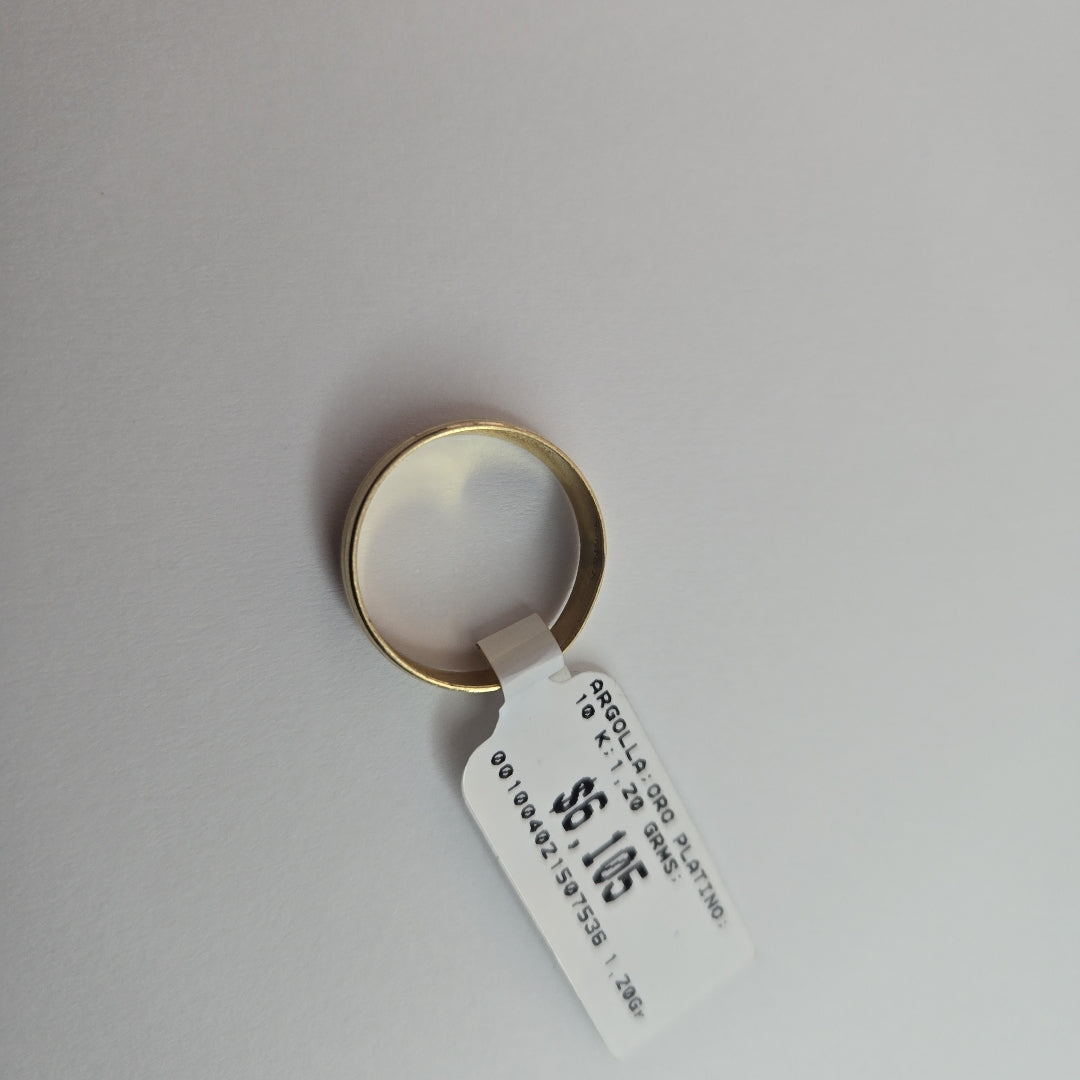 ARGOLLA ORO PLATINO 10 K 1,20 GRMS (SEMINUEVO)