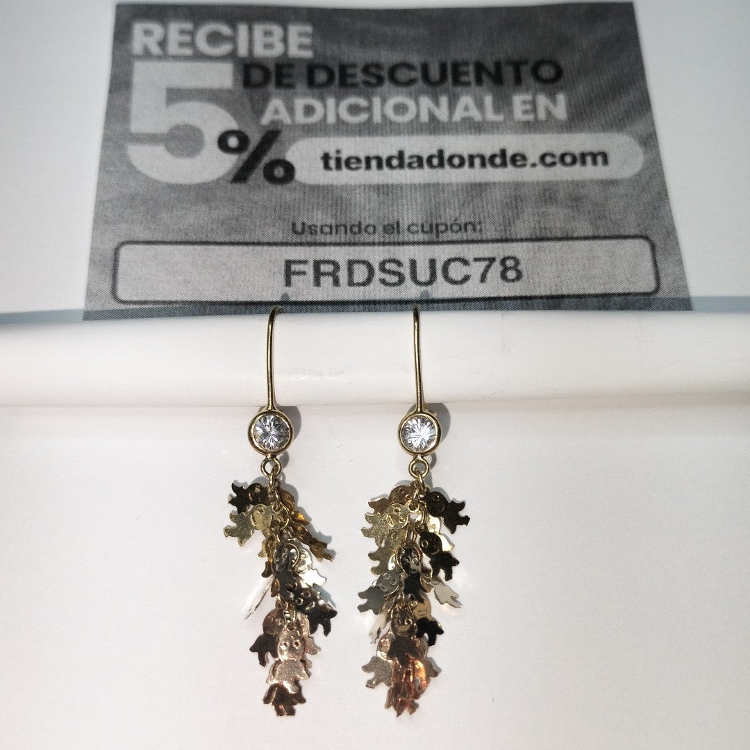 ARETES PAR ORO 14 K 2 GRMS (SEMINUEVO)