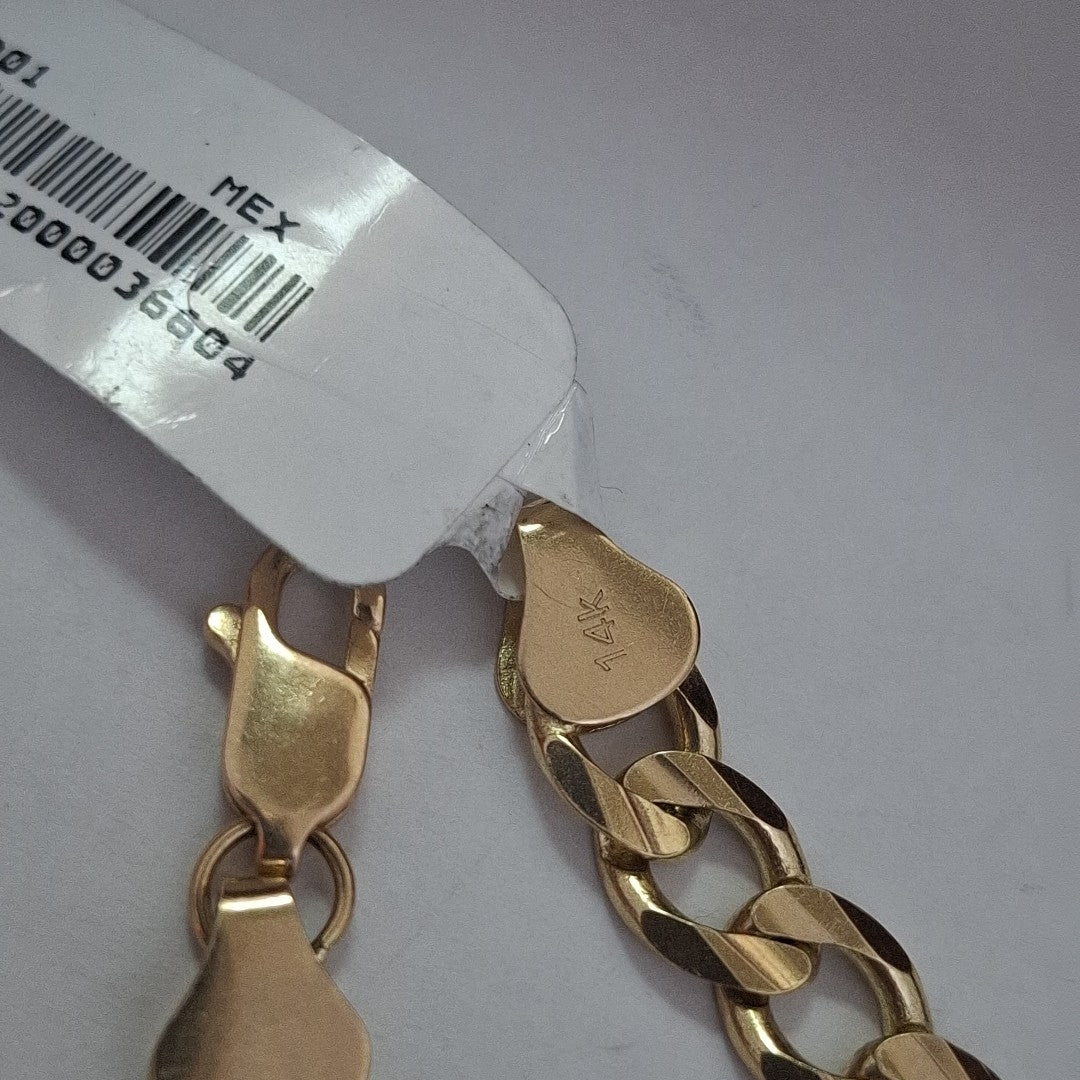 PULSERA BARBADA 14K 21 CM 17.2 GR (NUEVO)