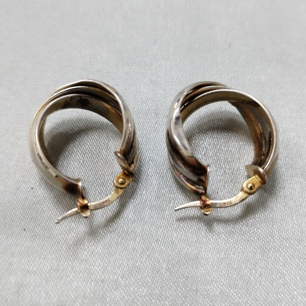 ARRACADAS PAR ORO,ORO BLANCO 10 K 2,50 GRMS (SEMINUEVO)